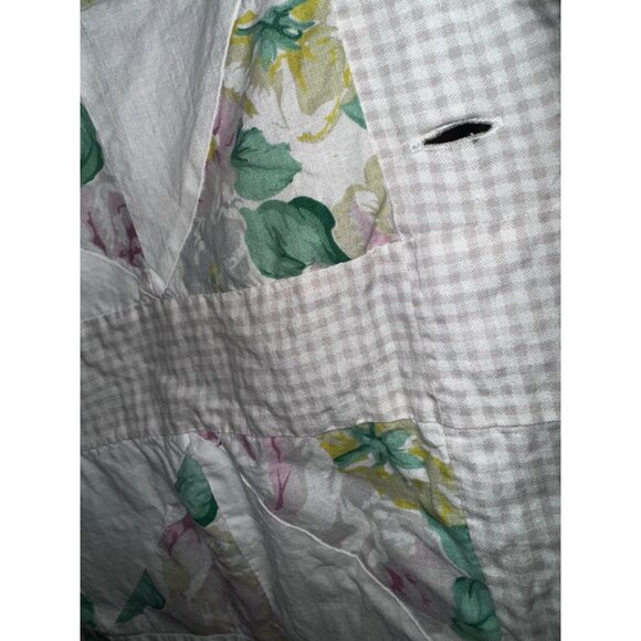 Vintage Floral Patchwork Shower Curtain Shabby Chic Country Cottage Farmhouse - Picture 5 of 8